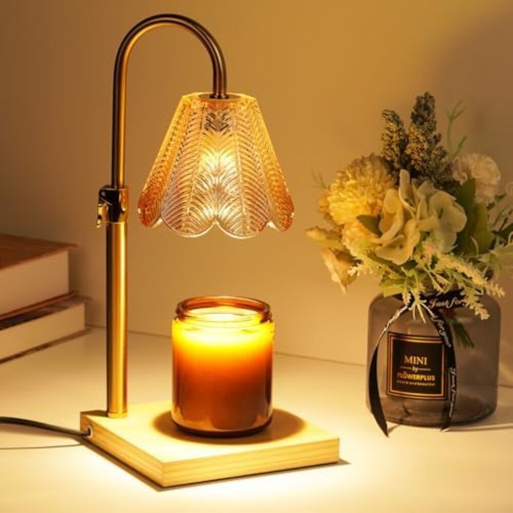 Candle Warmer Lamp with Timer Dimmer, Height Adjustable Fragrance Candle Warmer